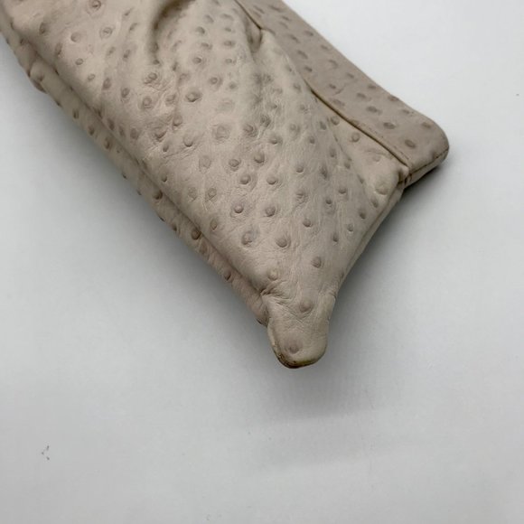 Lauren Merkin Off White Ostrich Leather Clutch - Picture 7 of 11